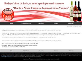 Captura de la portada del concurso "Diseña la Nueva Imagen de la gama de vinos Valjunco"