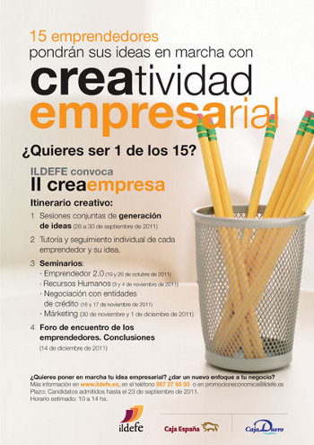 15 emprendedores pondrán sus ideas en marcha en la segunda edición de CREA EMPRESA