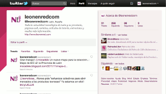 Captura del perfil de @leónenredcom en Twitter