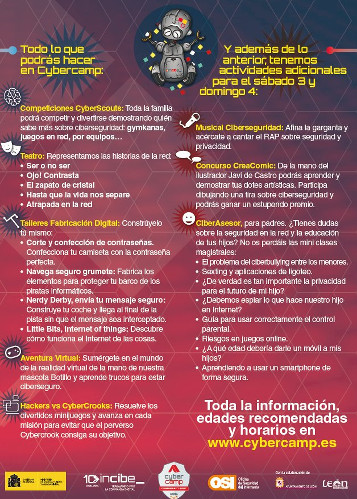 Cartel CyberCamp 2016, Todo lo que podrás hacer en Cybercamp