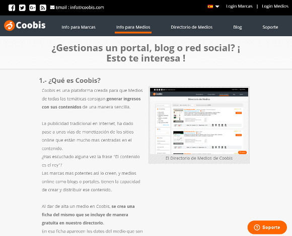 Coobis, información para medios: ¿Gestionas un portal, blog o red social? ¡Esto te interesa!