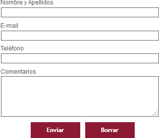 Formulario de contacto de las bodegas Ribas del Cuá