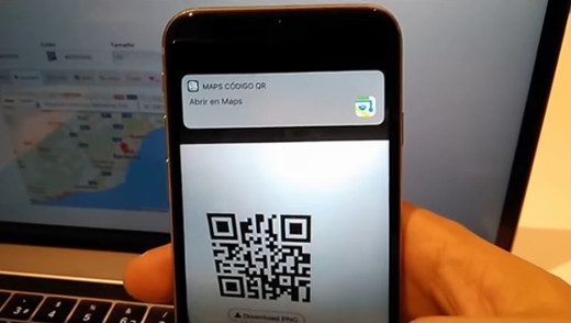 Leyendo coordenadas GPS de un mapa desde un código QR con un iPhone