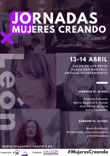 Cartel de las Jornadas Mujeres Creando, León
