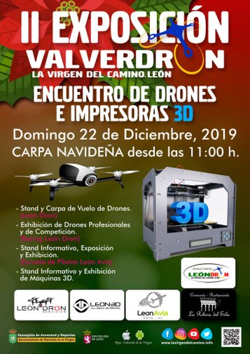 Cartel de la II Exposición de Drones e Impresoras 3D Valverdron