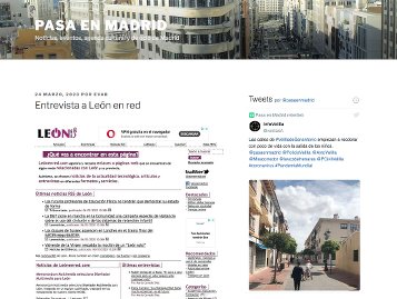 Entrevista a León en red, Pasa en Madrid. Captura de pantalla
