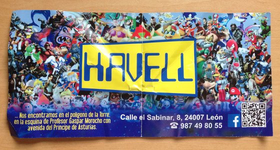 Flyer del Cyber Havell con código QR de su perfil en Facebook