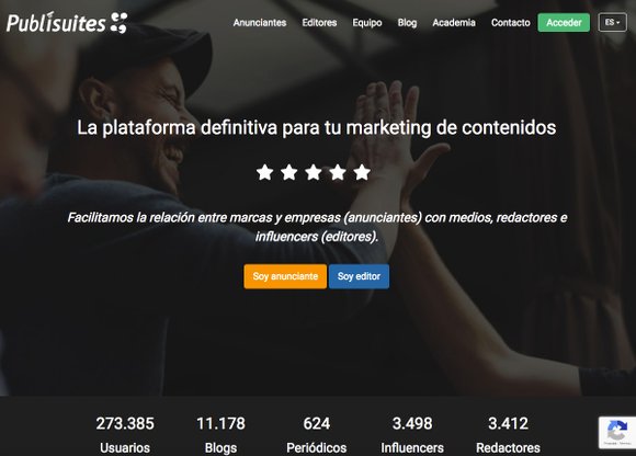 Publisuites. La plataforma definitiva para tu marketing de contenidos