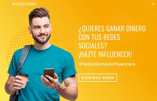 SocialPubli. ¿Quieres ganar dinero con tus redes sociales? ¡Hazte Influencer! #TodosSomosInfluencers Regístrate ahora