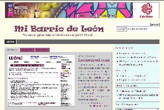 Portada con la entrevista de Leónenred.com en la página Mi Barrio de León, 15/04/2010